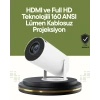 USLUCAN ALIŞVERİŞ HDMI ve USB Girişli Uzun Ömürlü Ampullü Projeksiyon