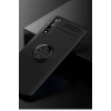 USLUCAN ALIŞVERİŞ Huawei P Smart S Kılıf Range Yüzüklü Silikon - Siyah