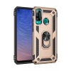 USLUCAN ALIŞVERİŞ Huawei P40 Lite E Kılıf Sofya Yüzüklü Silikon Kapak - Gold