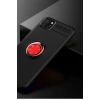 USLUCAN ALIŞVERİŞ Huawei Y5P Kılıf Range Yüzüklü Silikon - Siyah-Kırmızı