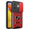 USLUCAN ALIŞVERİŞ İnfinix Zero 30 4G Kılıf Pars Lens Yüzüklü Silikon - Kırmızı