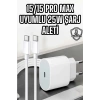 USLUCAN ALIŞVERİŞ İOS Uyumlu Type-C Girişli Hızlı Şarj 15/15 Pro Max Adaptör ve Kablosu