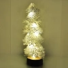 USLUCAN ALIŞVERİŞ Işıklı Simli Dekoratif Beyaz Çam Ağacı - 30cm -
