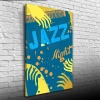 USLUCAN ALIŞVERİŞ Jazz Night Afişi Kanvas Tablo 50 x 70