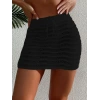 USLUCAN ALIŞVERİŞ Kadın Bağcıklı Mini Triko Etek