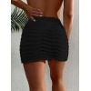 USLUCAN ALIŞVERİŞ Kadın Bağcıklı Mini Triko Etek