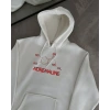 USLUCAN ALIŞVERİŞ Kışlık Uzun Kol Kapüşonlu SweatShirt - Beyaz