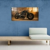 USLUCAN ALIŞVERİŞ Mavi Harley - Davidson Kanvas Tablo 60 x 120