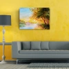USLUCAN ALIŞVERİŞ Nehirde Gün Doğumu Yağlıboya Kanvas Tablo 50 x 70