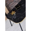 USLUCAN ALIŞVERİŞ Orta Sehpa Siyah Metal Ayak Kr Altın Bendir