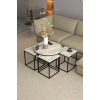 USLUCAN ALIŞVERİŞ Orta Sehpa Ve Zigon Sehpa Oval Lüx 5Li Set Efes