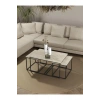 USLUCAN ALIŞVERİŞ Orta Sehpa Ve Zigon Yan Sehpa Flora Set Traverten
