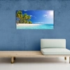USLUCAN ALIŞVERİŞ Palmiye Ağaçlı Ada Tablosu, Canvas Tablo 60x120