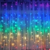 USLUCAN ALIŞVERİŞ Perde Led  240 Ledli 8 Fonksiyonlu Dekor Lambası RGB