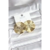 USLUCAN ALIŞVERİŞ Pirinç Gold Renk Circle Model Kadın Küpe