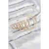 USLUCAN ALIŞVERİŞ Pirinç Halka Model Gold Renk Kadın Set Küpe