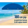 USLUCAN ALIŞVERİŞ Plaj Şemsiyesi Sabit 180 cm