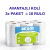 USLUCAN ALIŞVERİŞ Professional Fotoselli Havlu 18 Rulo – 2 Katlı %100 Selüloz 21 cm Endüstriyel Kağıt Havlu 3X6 Rulo
