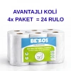 USLUCAN ALIŞVERİŞ Professional Fotoselli Havlu 24 Rulo – 2 Katlı %100 Selüloz 21 cm Endüstriyel Kağıt Havlu 4X6 Rulo