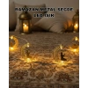 USLUCAN ALIŞVERİŞ Ramazan Ay Işığı Secde Eden Adam Silüetli LED Peri Işığı