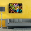 USLUCAN ALIŞVERİŞ Renk Paletindeki Kurt Kanvas Tablo 50 x 70