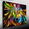 USLUCAN ALIŞVERİŞ Renk Paletindeki Kurt Kanvas Tablo 50 x 70