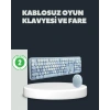 USLUCAN ALIŞVERİŞ Retro Daktilo Stilli Kablosuz Klavye Mouse Seti – Sessiz ve Şık