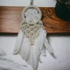 USLUCAN ALIŞVERİŞ Rüya Kovan Dream Catcher Beyaz Kuş Tüylü