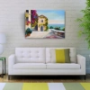 USLUCAN ALIŞVERİŞ Sahildeki Sarmaşıklı Ev Yağlıboya Kanvas Tablo 50 x 70