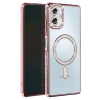 USLUCAN ALIŞVERİŞ Samsung Galaxy A07 4G Joke Simli Magneticsafe Kılıf - Pembe