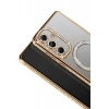 USLUCAN ALIŞVERİŞ Samsung Galaxy A37 5G Joke Simli Magneticsafe Kılıf - Gold