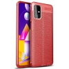 USLUCAN ALIŞVERİŞ Samsung Galaxy M31S Kılıf Auto Focus Kapak - Kırmızı