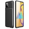 USLUCAN ALIŞVERİŞ Samsung Galaxy M51 Kılıf Auto Focus Karbon Kapak - Siyah