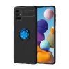 USLUCAN ALIŞVERİŞ Samsung Galaxy M51 Kılıf Range Yüzüklü Silikon - Siyah-Mavi