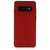 USLUCAN ALIŞVERİŞ Samsung Galaxy S10 Plus Kılıf First Silikon - Bordo