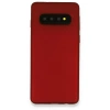 USLUCAN ALIŞVERİŞ Samsung Galaxy S10 Plus Kılıf First Silikon - Bordo