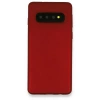 USLUCAN ALIŞVERİŞ Samsung Galaxy S10 Plus Kılıf First Silikon - Bordo