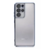 USLUCAN ALIŞVERİŞ Samsung Galaxy S21 Ultra Kılıf Lensli Silikon - Açık Mavi