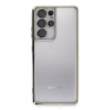USLUCAN ALIŞVERİŞ Samsung Galaxy S21 Ultra Kılıf Lensli Silikon - Gold