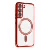 USLUCAN ALIŞVERİŞ Samsung Galaxy S22 Kılıf Kross Magneticsafe Kapak - Kırmızı