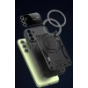 USLUCAN ALIŞVERİŞ Samsung Galaxy S24 FE Kılıf Joy Lens Standlı Kapak - Mor