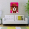 USLUCAN ALIŞVERİŞ Şapkalı Köpek Kanvas Tablo 50 x 70