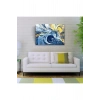 USLUCAN ALIŞVERİŞ Sarı Lacivert Gece Canvas Tablo (50x70)