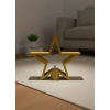 USLUCAN ALIŞVERİŞ Sarı Yıldız Mumluk Modern Salon ve Raf Dekoru