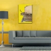 USLUCAN ALIŞVERİŞ Sarı Zeminde Daktilo Kanvas Tablo 50 x 70
