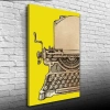 USLUCAN ALIŞVERİŞ Sarı Zeminde Daktilo Kanvas Tablo 50 x 70