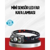 USLUCAN ALIŞVERİŞ Sensörlü LED Kafa Lambası Kırmızı Beyaz Işık Ayarlanabilir