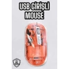 USLUCAN ALIŞVERİŞ Sessiz Kablosuz USB Girişli Mouse Fare Yüksek Performanslı