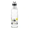 USLUCAN ALIŞVERİŞ Sevimli Panda Tasarımlı Cam Suluk  Sızdırmaz 1000 ML