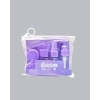 USLUCAN ALIŞVERİŞ Seyahat Banyo Seti 5 Parça Şeffaf Taşıma Çantalı 30 ml